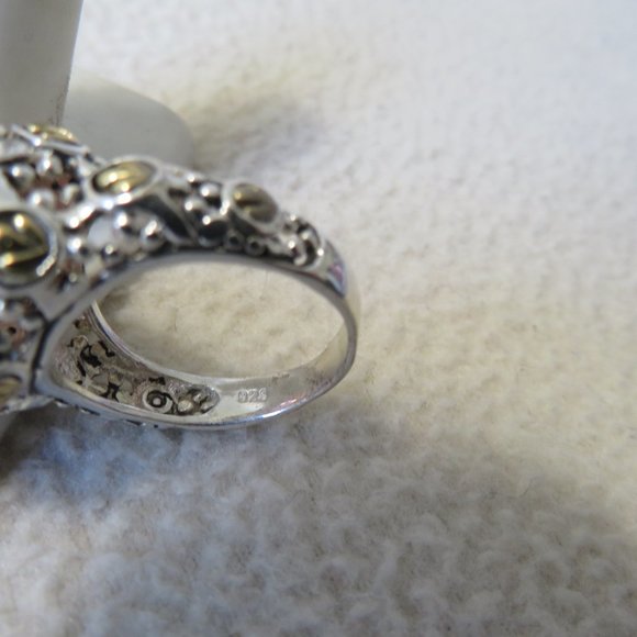 Sterling Pink Swarovski Ring - Picture 5 of 8